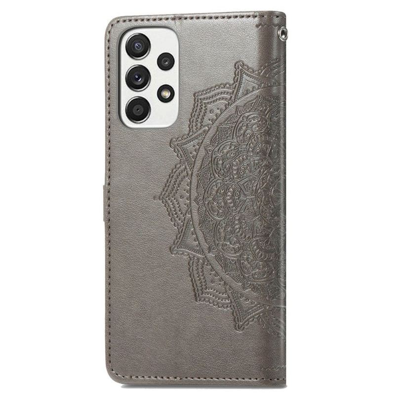 Flip Case Für Samsung Galaxy A33 5G Mandala-relief Aus Kunstleder