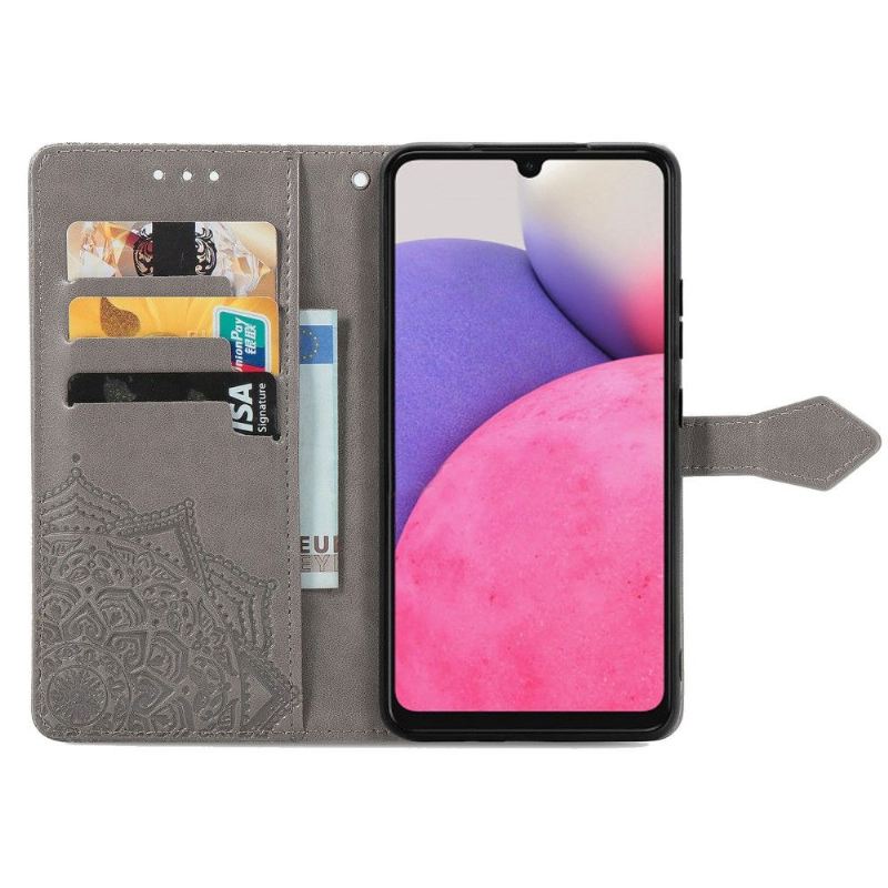 Flip Case Für Samsung Galaxy A33 5G Mandala-relief Aus Kunstleder