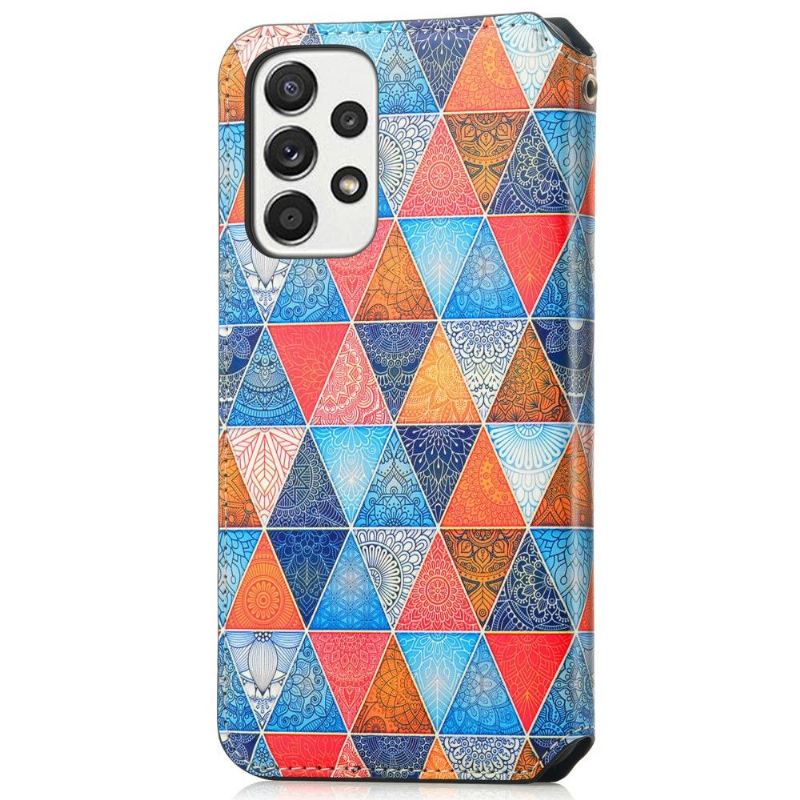 Lederhüllen Für Samsung Galaxy A33 5G Flip Case Kaleidoskop-mandala-flip-flap