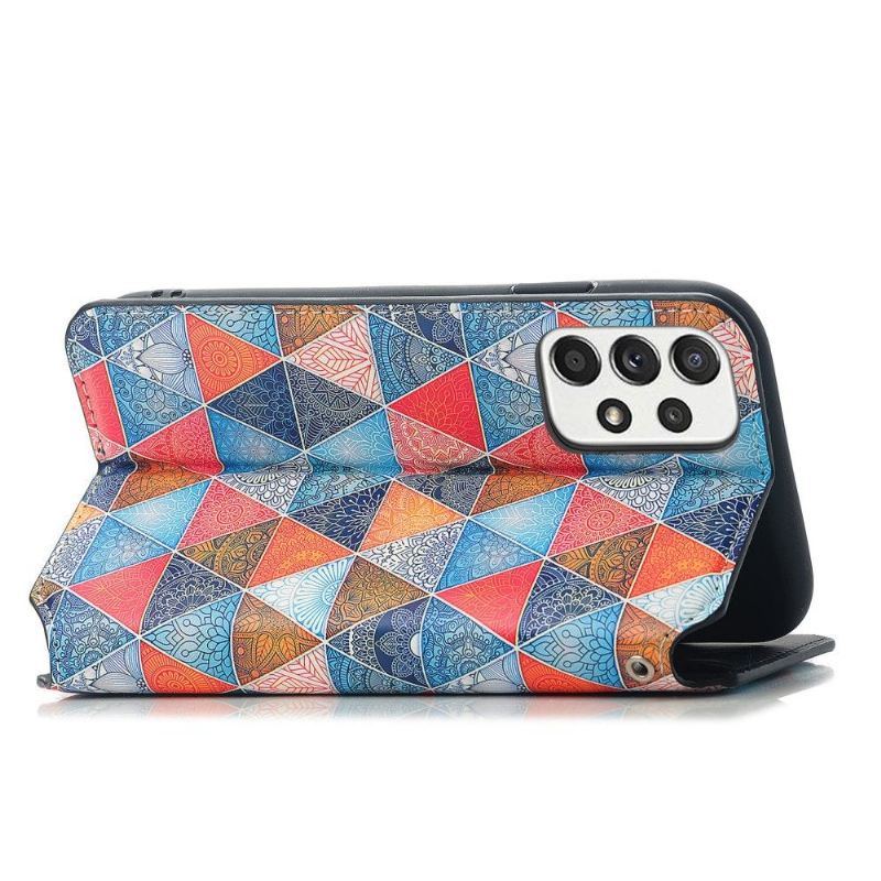 Lederhüllen Für Samsung Galaxy A33 5G Flip Case Kaleidoskop-mandala-flip-flap