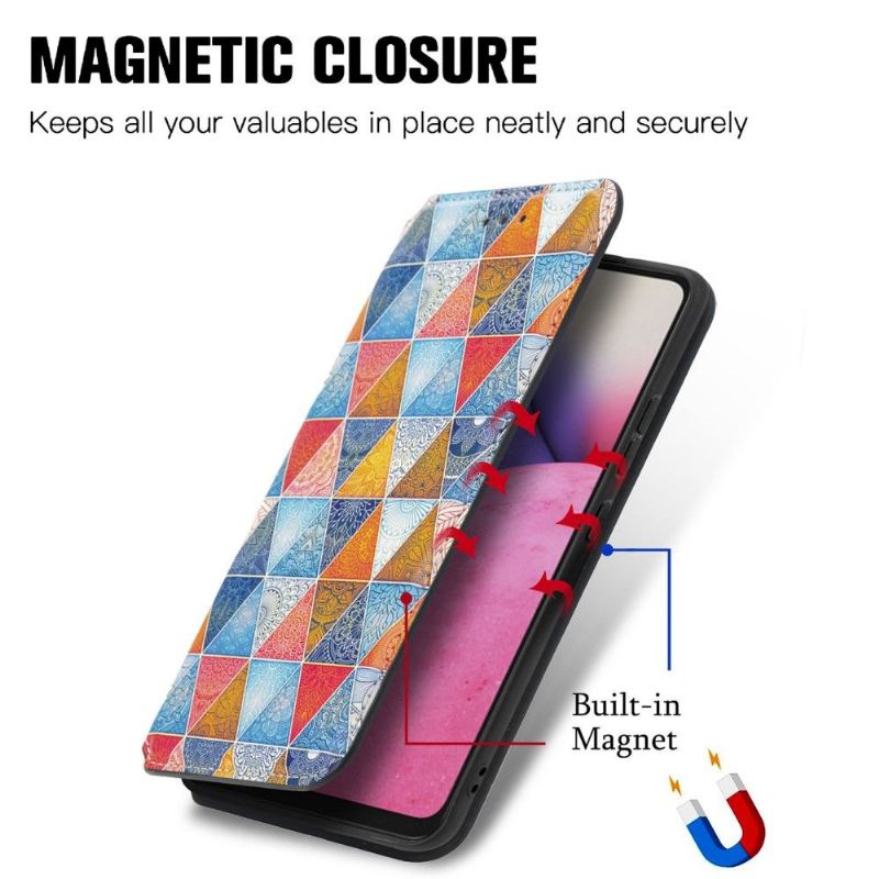 Lederhüllen Für Samsung Galaxy A33 5G Flip Case Kaleidoskop-mandala-flip-flap