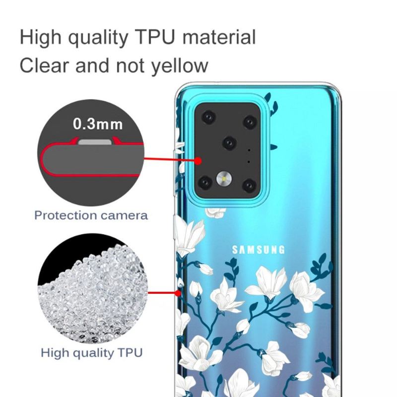 Handyhülle Für Samsung Galaxy S20 Ultra Weiße Blumen