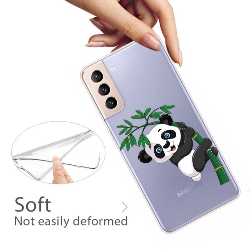 Handyhülle Für Samsung Galaxy S22 5G Panda Auf Bambus