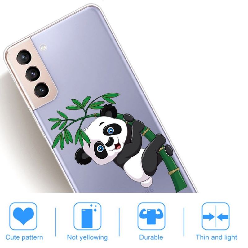 Handyhülle Für Samsung Galaxy S22 5G Panda Auf Bambus