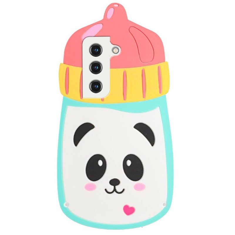 Handyhülle Für Samsung Galaxy S22 5G Schutzhülle 3d-panda-babyflasche Mit Riemen