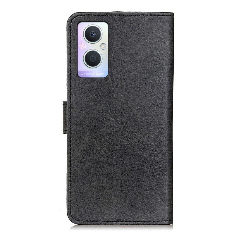 Flip Case Für Oppo Reno 8 Lite Matter Lederstil