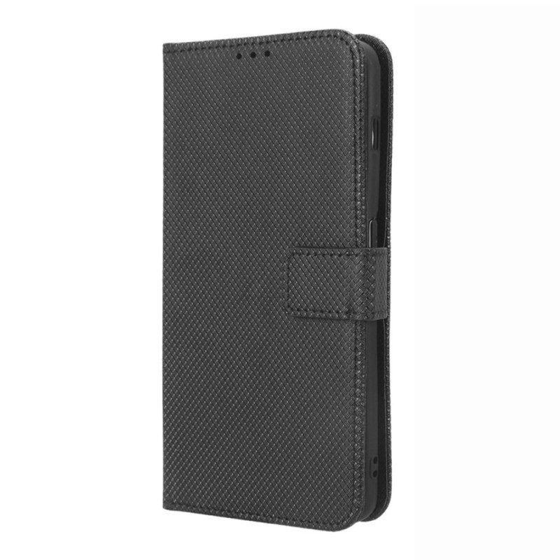 Flip Case Für OnePlus 11 5G Mit Kordel Strukturierter Riemchen