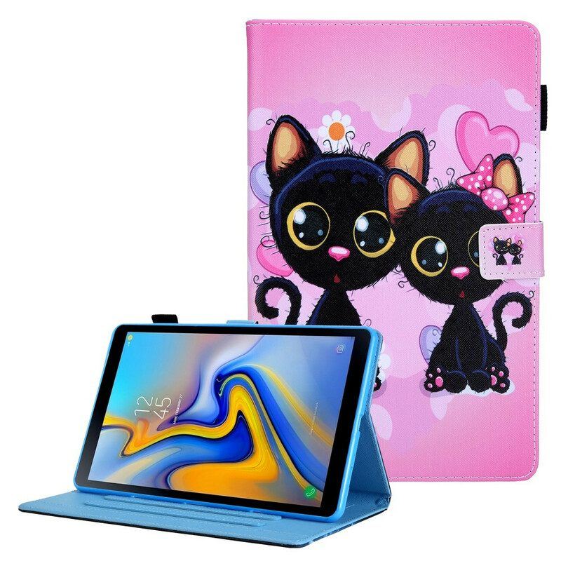 Flip Case Für Samsung Galaxy Tab A7 Lite Ein Paar Katzen