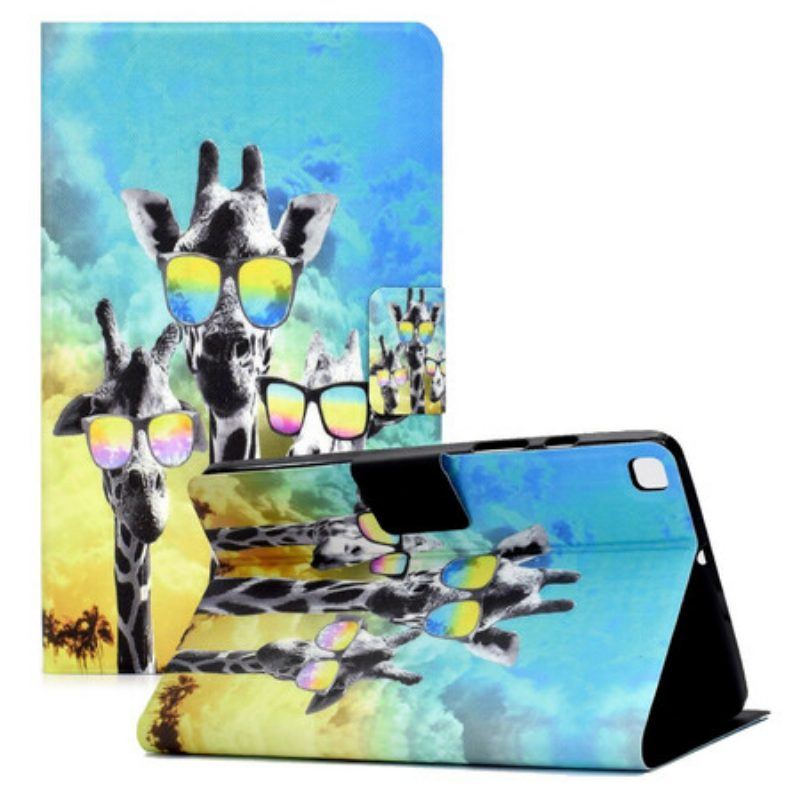 Flip Case Für Samsung Galaxy Tab A7 Lite Funky Giraffen