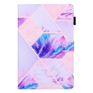 Flip Case Für Samsung Galaxy Tab A7 Lite Marmor-geometrie-design