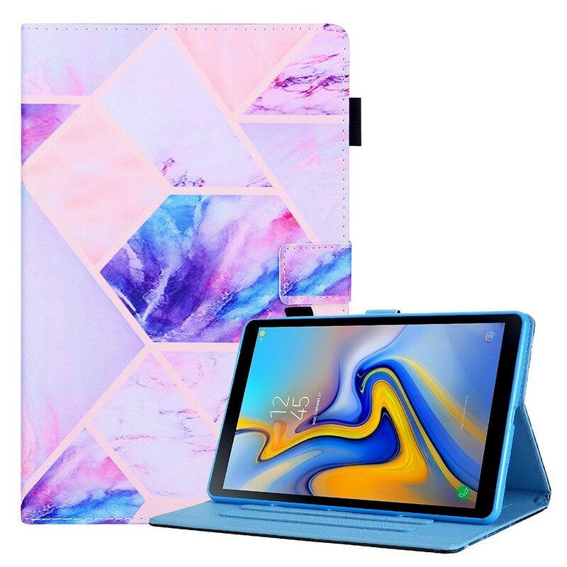 Flip Case Für Samsung Galaxy Tab A7 Lite Marmor-geometrie-design