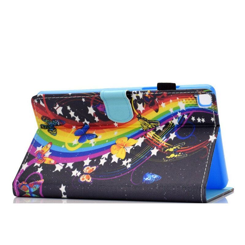 Flip Case Für Samsung Galaxy Tab A7 Lite Regenbogen-schmetterlinge