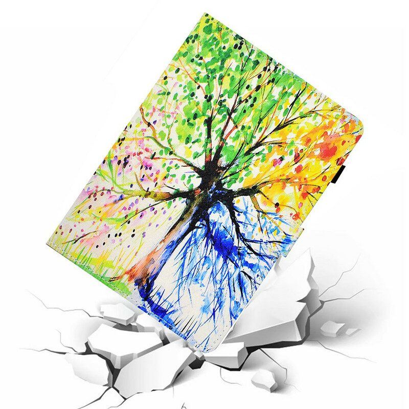 Lederhüllen Für Samsung Galaxy Tab A7 Lite Aquarellbaum