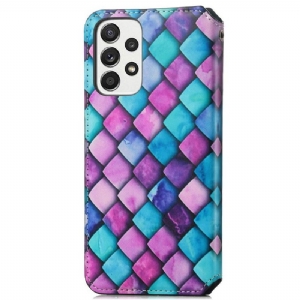 Flip Case Für Samsung Galaxy A53 5G Farbiger Skalenstil