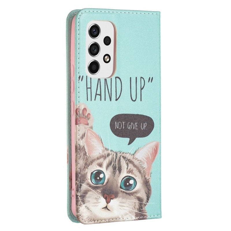 Flip Case Für Samsung Galaxy A53 5G Hand-up-chat