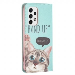 Flip Case Für Samsung Galaxy A53 5G Hand-up-chat