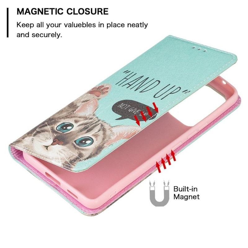 Flip Case Für Samsung Galaxy A53 5G Hand-up-chat