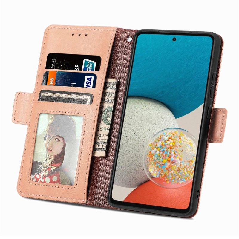 Flip Case Für Samsung Galaxy A53 5G Kunstleder Mit Löchern