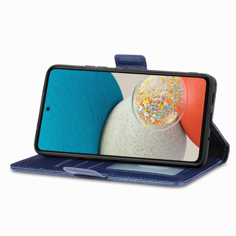 Flip Case Für Samsung Galaxy A53 5G Kunstleder Mit Löchern