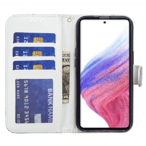 Flip Case Für Samsung Galaxy A53 5G Marmorgeometrie