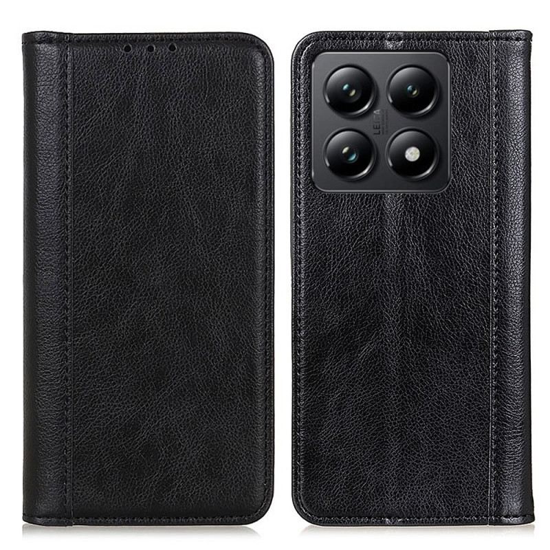 Flip Case Für Xiaomi 14t Pro Spaltleder