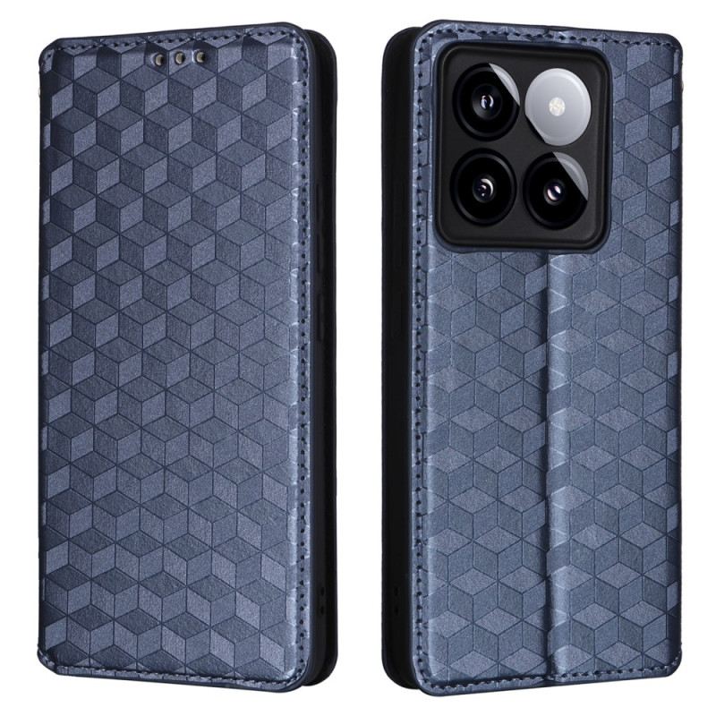 Flip Case Xiaomi 14t Pro Handyhülle 3d-würfel