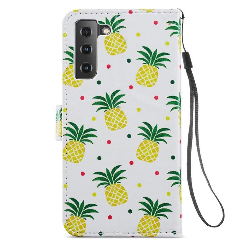 Flip Case Für Samsung Galaxy S21 FE Ananas