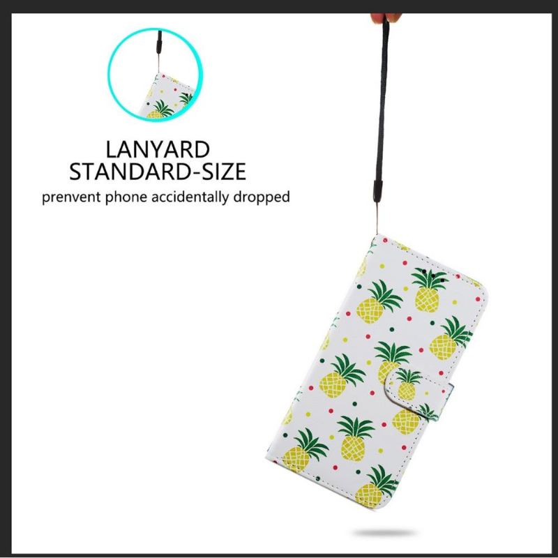 Flip Case Für Samsung Galaxy S21 FE Ananas