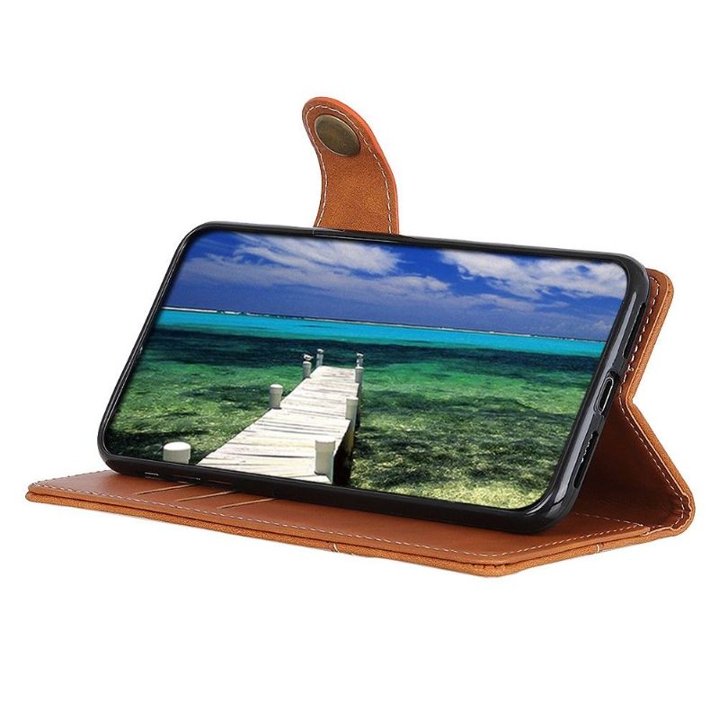 Flip Case Für Samsung Galaxy S21 FE S-form Mit Sichtbaren Nähten