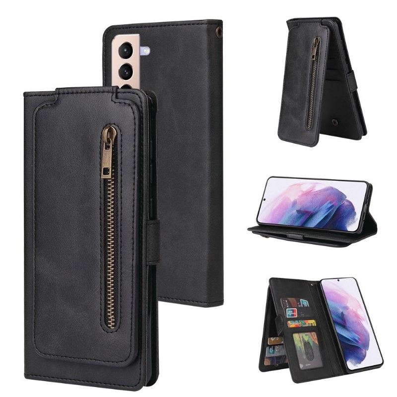 Flip Case Für Samsung Galaxy S21 FE Unterstützungsfunktion Für Mehrere Speicher