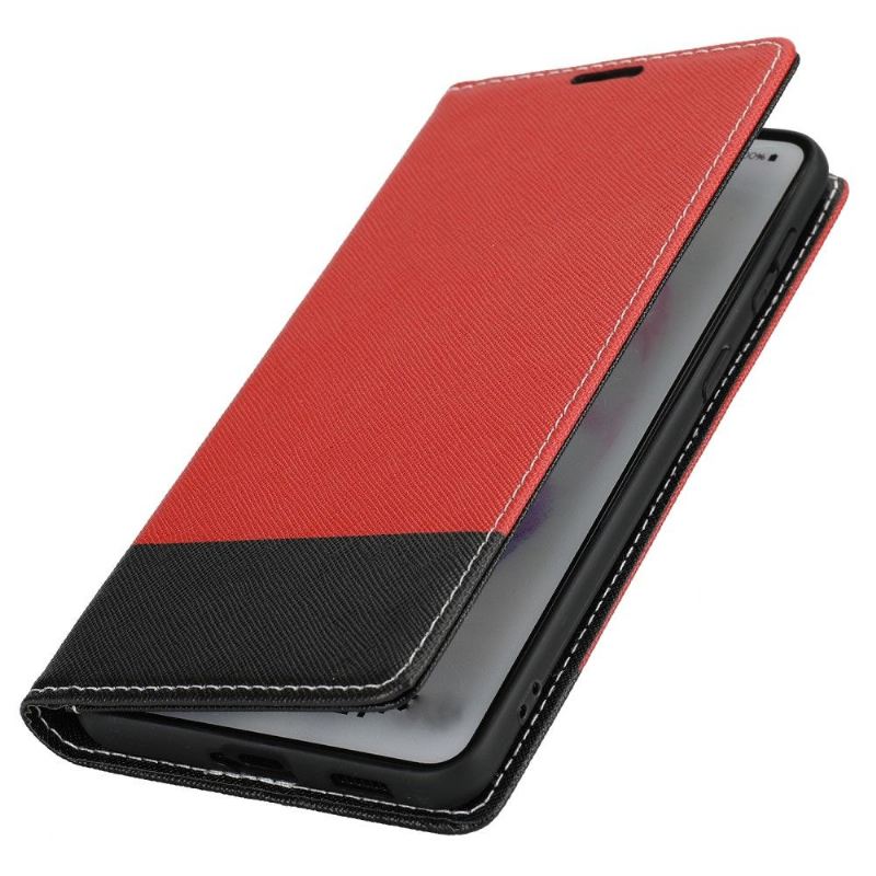 Flip Case Für Samsung Galaxy S21 FE Zweifarbige Hosenträger