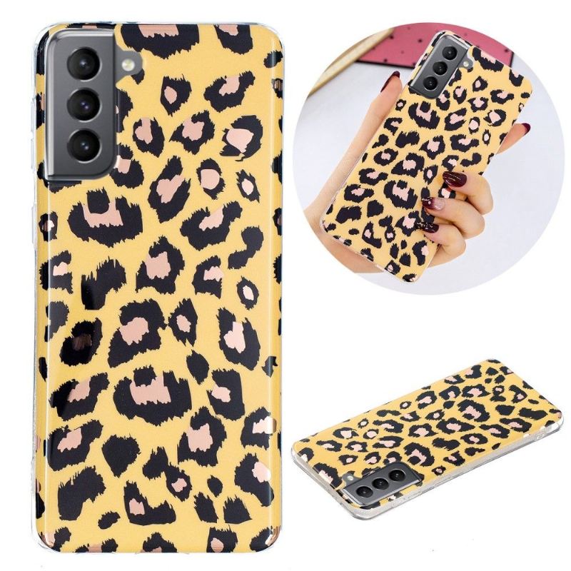 Hülle Für Samsung Galaxy S21 FE Anti-Sturz Silikon-leopard