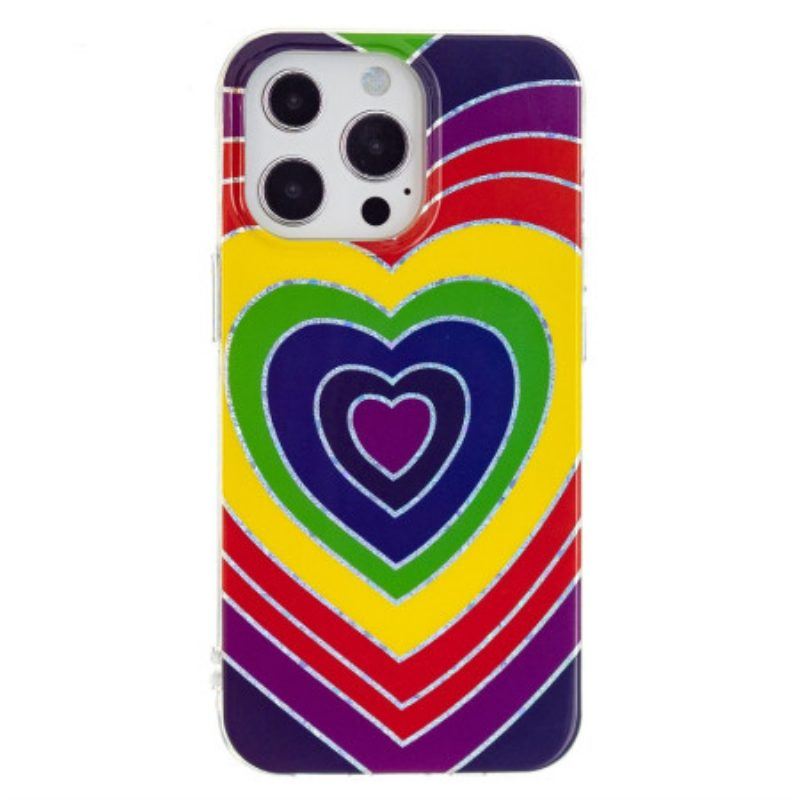 Hülle Für iPhone 15 Pro Max Psychedelisches Herz