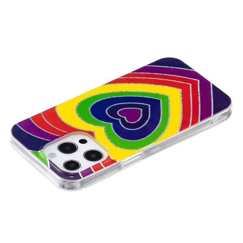 Hülle Für iPhone 15 Pro Max Psychedelisches Herz