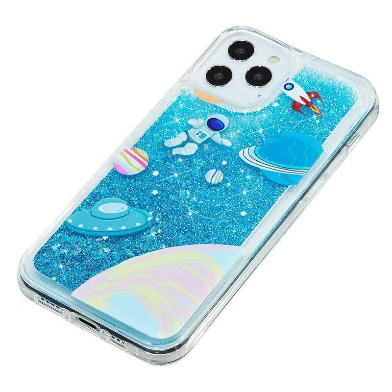 Hülle Für iPhone 15 Pro Max Weltraumglitter