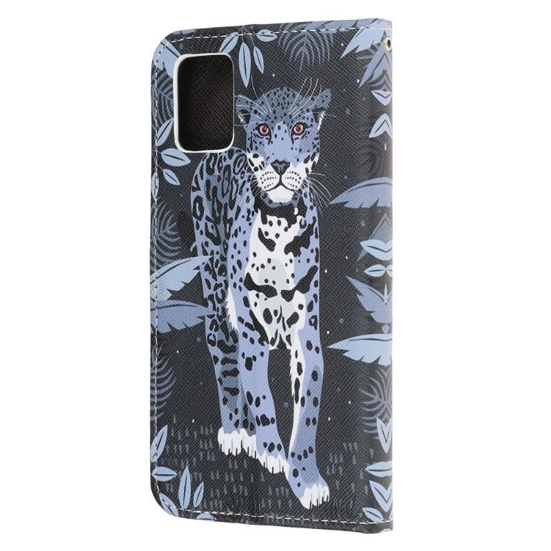 Flip Case Für Samsung Galaxy A51 5G Dschungelleopard