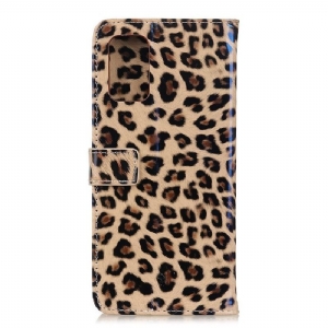 Flip Case Für Samsung Galaxy A51 5G Leopard