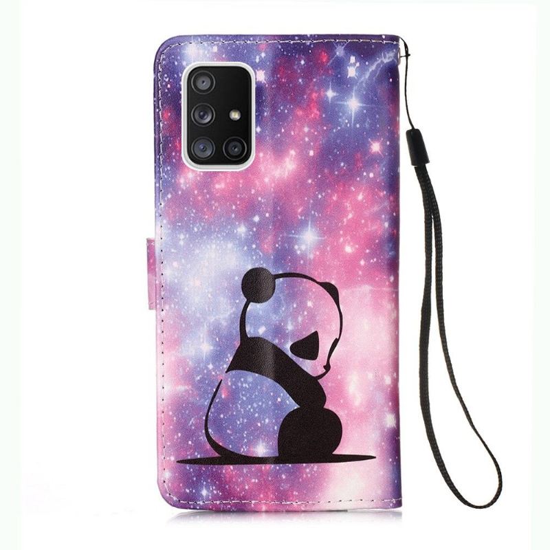 Flip Case Für Samsung Galaxy A51 5G Träumender Panda