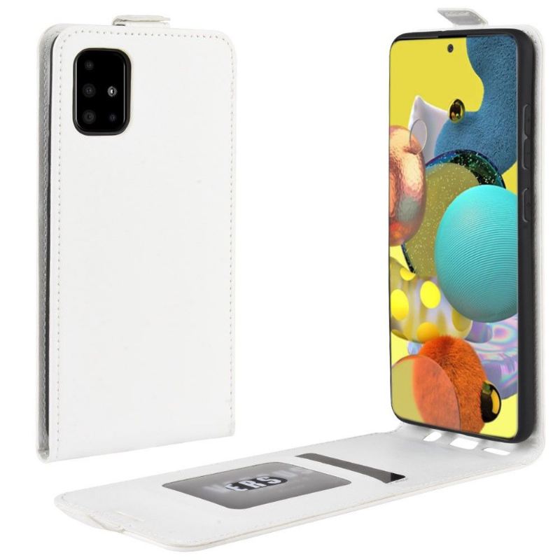 Lederhüllen Für Samsung Galaxy A51 5G Anti-Sturz Flip Case Vertikales Kunstleder