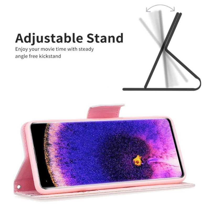 Lederhüllen Für Oppo Reno 7 Giraffe Mit Brille