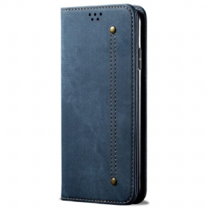 Schutzhülle Für Oppo Reno 7 Flip Case Denim-stoff