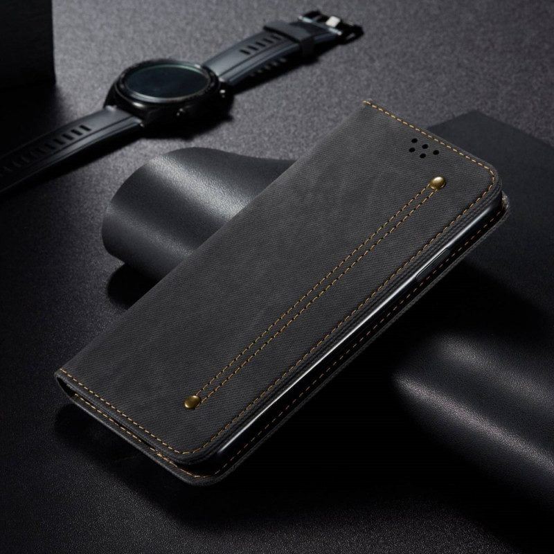 Schutzhülle Für Oppo Reno 7 Flip Case Denim-stoff