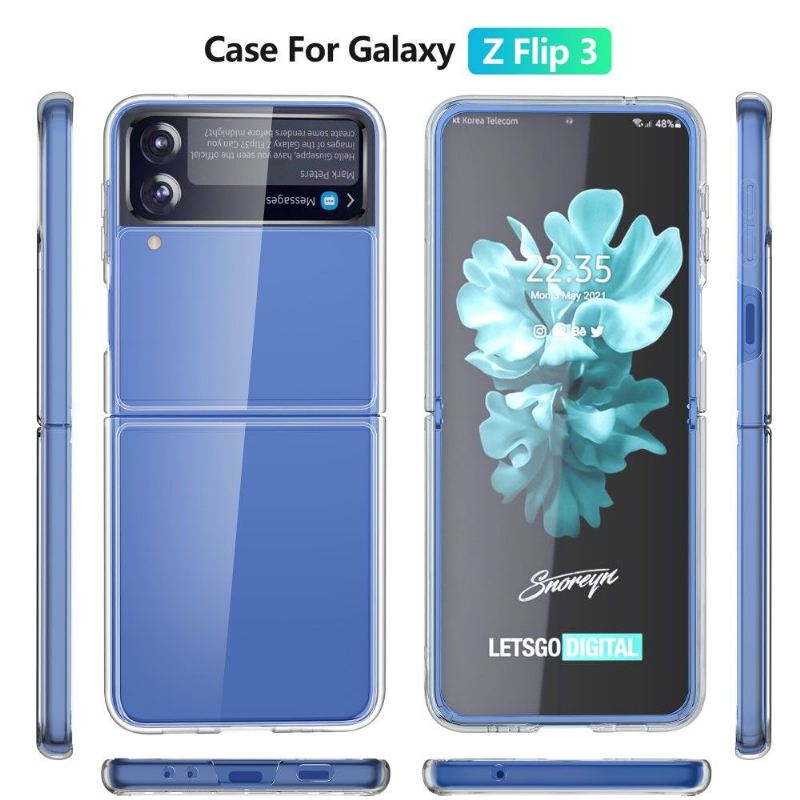 Handyhülle Für Samsung Galaxy Z Flip 3 5G Flip Case Durchsichtig