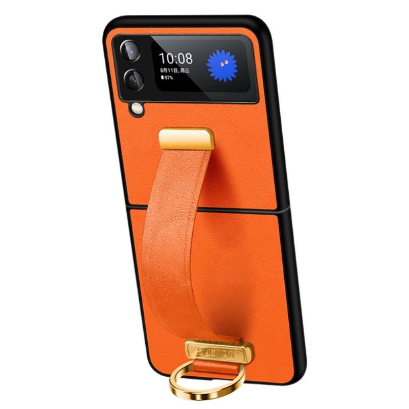 Handyhülle Für Samsung Galaxy Z Flip 3 5G Flip Case Sulada Mit Riemen