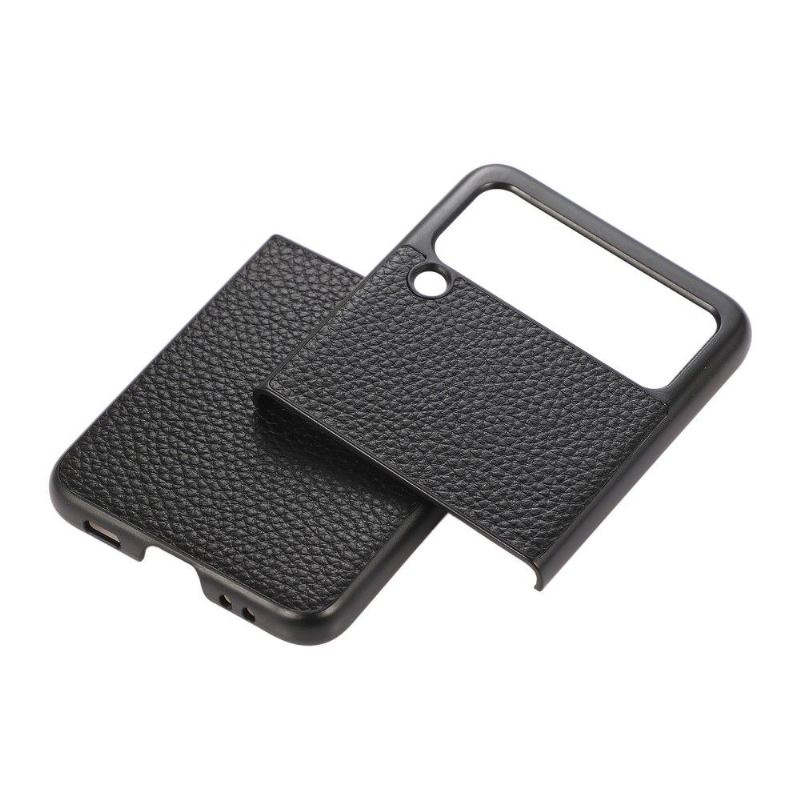 Handyhülle Für Samsung Galaxy Z Flip 3 5G Schutzhülle Flip Case Genarbtes Echtleder