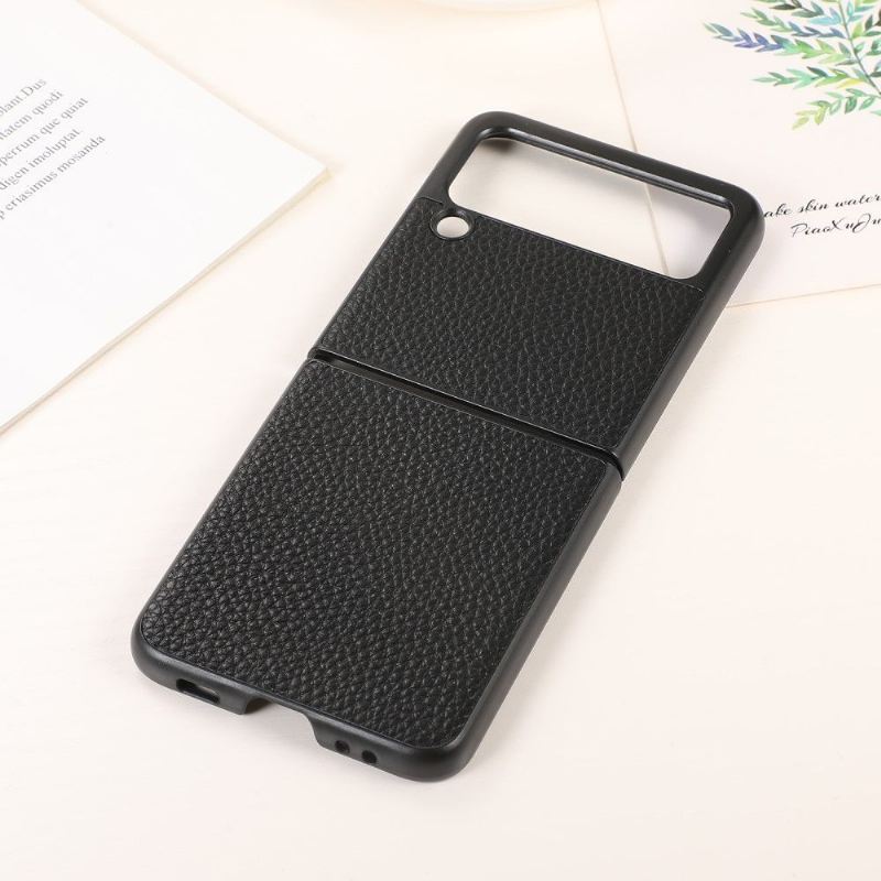 Handyhülle Für Samsung Galaxy Z Flip 3 5G Schutzhülle Flip Case Genarbtes Echtleder