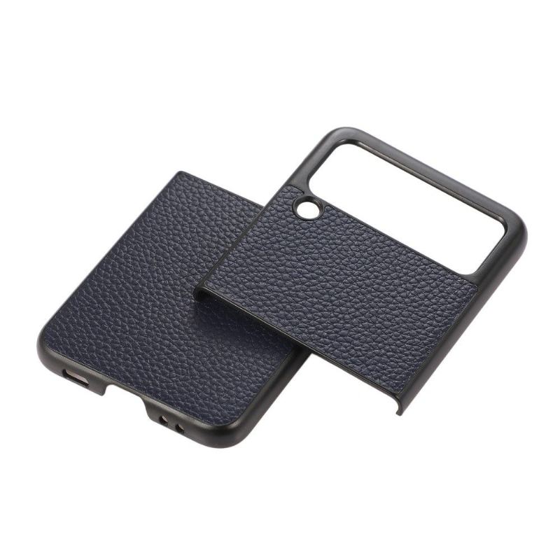 Handyhülle Für Samsung Galaxy Z Flip 3 5G Schutzhülle Flip Case Genarbtes Echtleder