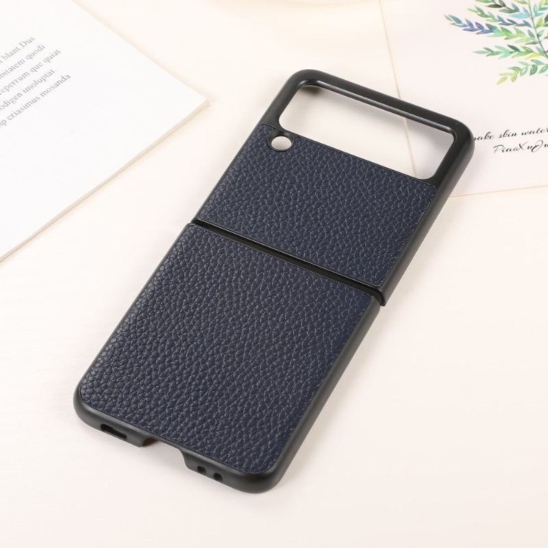 Handyhülle Für Samsung Galaxy Z Flip 3 5G Schutzhülle Flip Case Genarbtes Echtleder