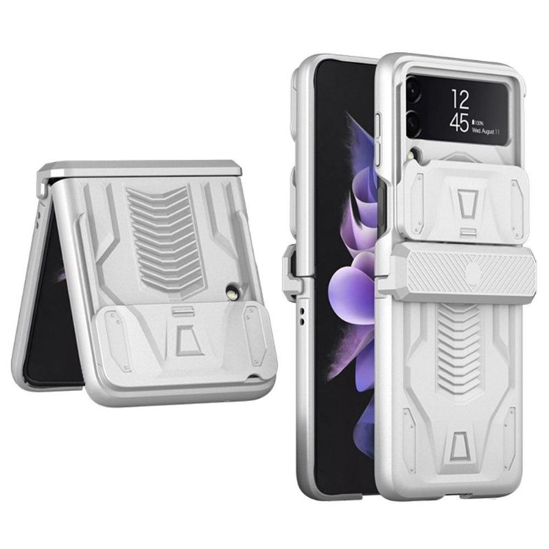 Hülle Für Samsung Galaxy Z Flip 3 5G Anti-Sturz Flip Case Robustes Schild Mit Objektivabdeckung