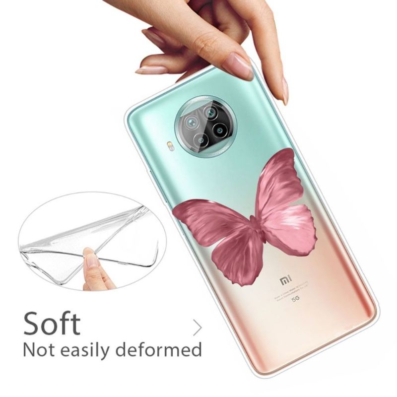 Hülle Für Xiaomi Mi 10T Lite Rosa Schmetterling